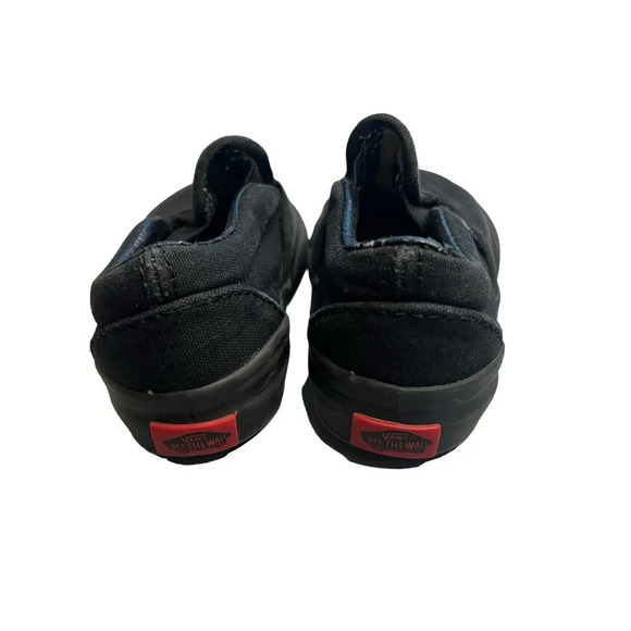 Vans Classic Slip-On Black Canvas Toddler Sneakers Unisex‎ Kids Size 4 - Picture 5 of 8